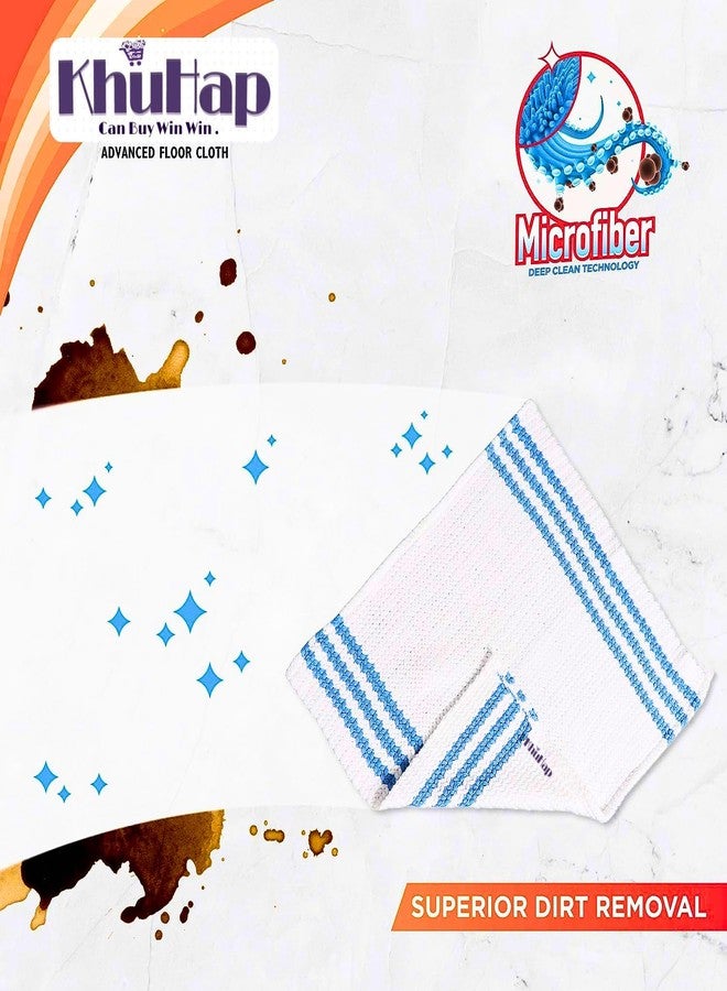 KhuHap Microfiber Advance Floor Cleaning Cloth(Pocha) for Mopping - White, Pack of 2 - Image 5